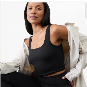 Athleta Fitted Crop Tank Tops in Gray and Black
